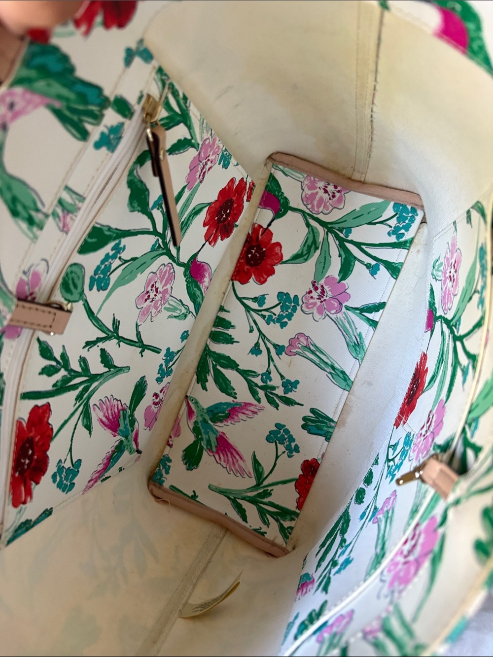 kate spade White Floral Canvas Tote - EUC - Picture 7 of 7
